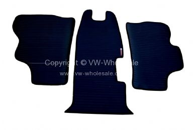 Heavy duty rubber cab floor mats with a Polypropylene trim 3 piece RHD - OEM PART NO: 215863711TQ
