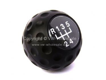 Golf ball gear knob, 5 speed pattern, Genuine VW - OEM PART NO: 171711141E
