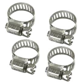 Hose clamps for fuel hose x 4 stainless steel - OEM PART NO: AC1279224