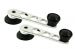 Chrome and black 3 hole winder handles