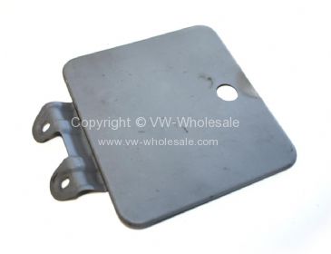 Genuine VW fuel filler flap in primer with hole for lock 8/71-8/73 - OEM PART NO: 