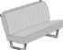 TMI Middle 3/4 Bench Seat Cover in Mesh Platinum/Platinum 66-67 - OEM PART NO: 241881004EPL