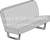 TMI Middle 3/4 Bench Seat Cover in Mesh Platinum/Platinum 66-67 - OEM PART NO: 241881004EPL