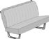 TMI Middle 3/4 Bench Seat Cover in Mesh Grey/Grey 66-67 - OEM PART NO: 221881004EGY