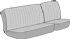 TMI Front 1/3 - 2/3 Bench Seat Cover in Mesh Platinum/Platinum 63-67 - OEM PART NO: 241881001EPL 43-2111-3625-336