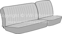 TMI Front 1/3 - 2/3 Bench Seat Cover in Grey/Basalt grey 63-67 - OEM PART NO: 241881001ESB